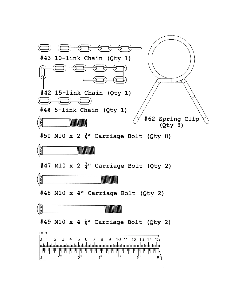 Cage machine hardware pack | Impex MSS-1280 User Manual | Page 6 / 27