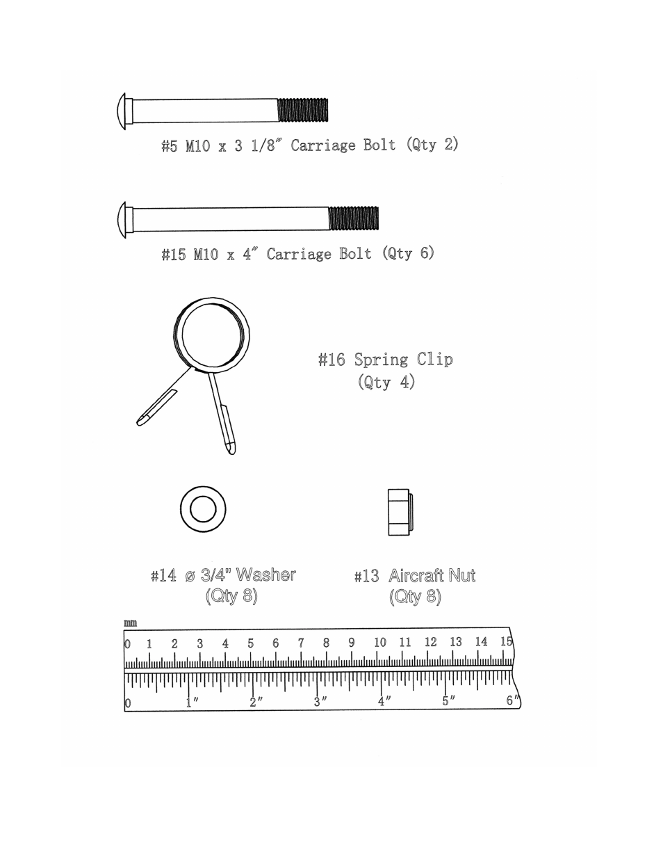 Hardware pack | Impex PT 360 User Manual | Page 4 / 9