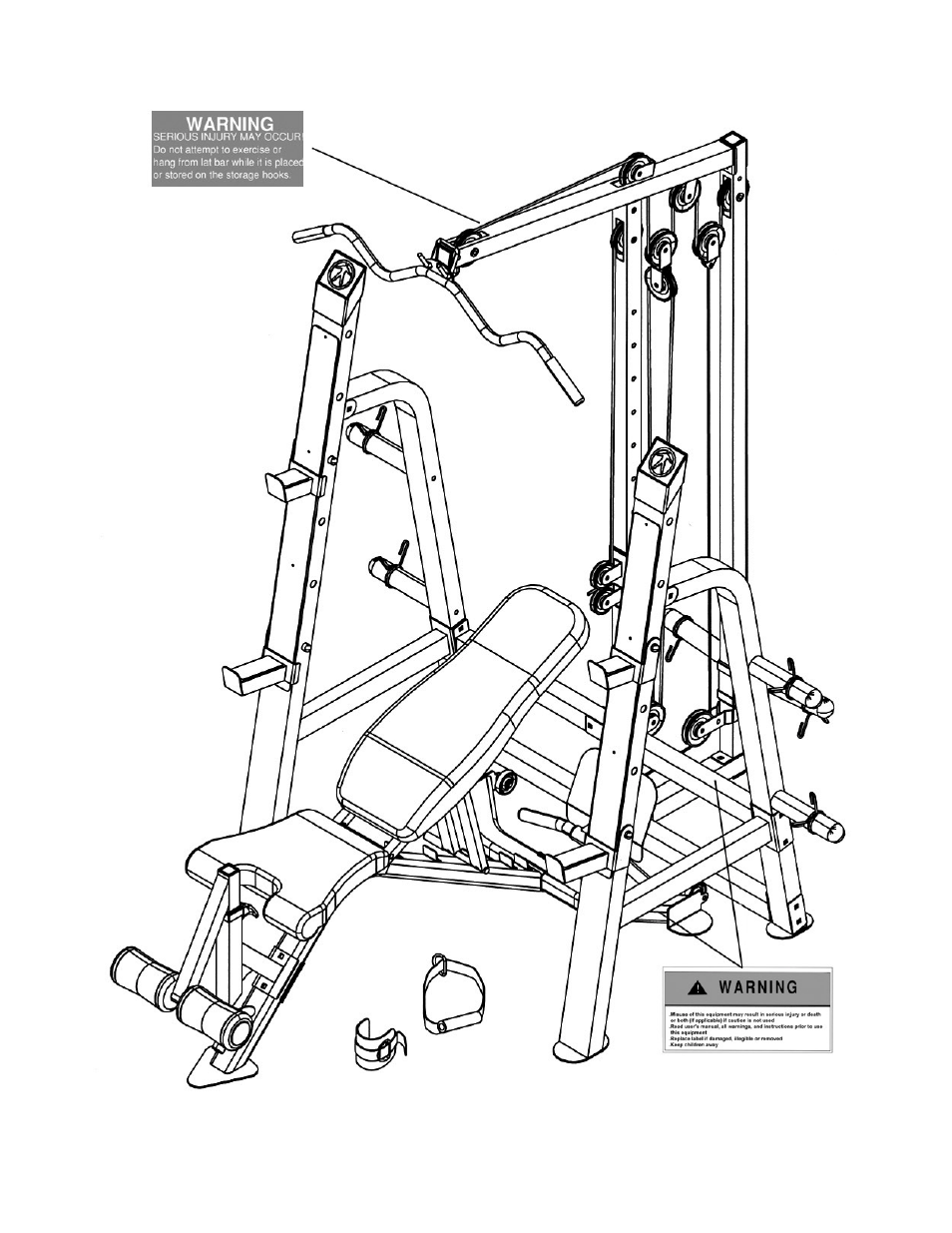 Warning label replacement | Impex Olympic Cage User Manual | Page 4 / 24