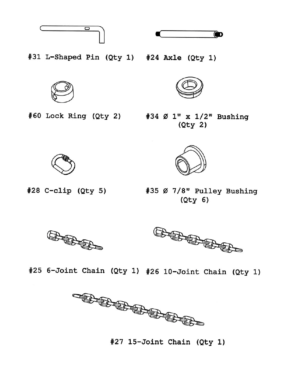 Hardware pack | Impex EVE-900 User Manual | Page 5 / 21