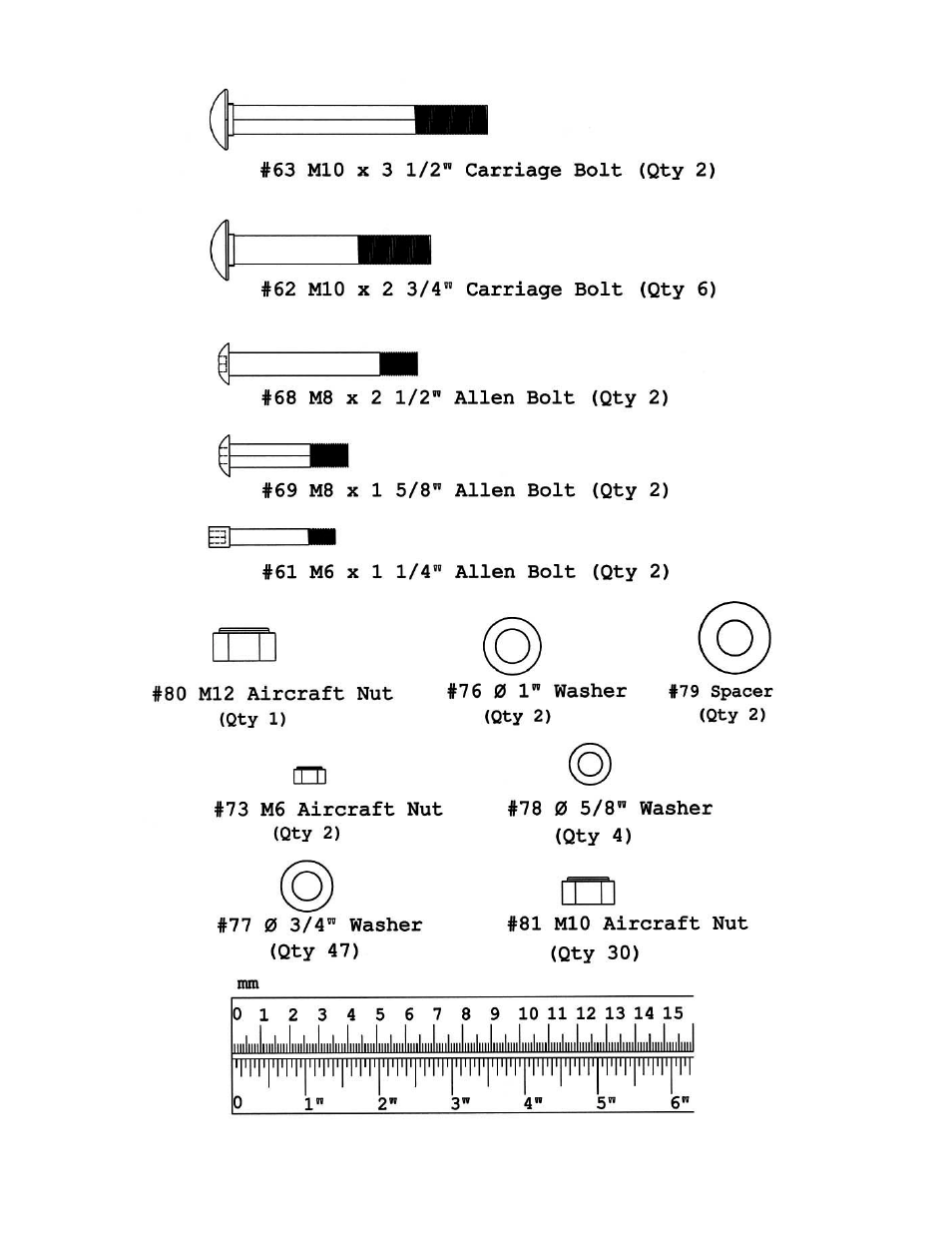 Hardware pack | Impex EVE-900 User Manual | Page 7 / 21