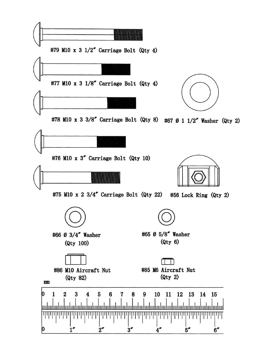 Smith machine hardware pack | Impex MWB-4360 User Manual | Page 6 / 33