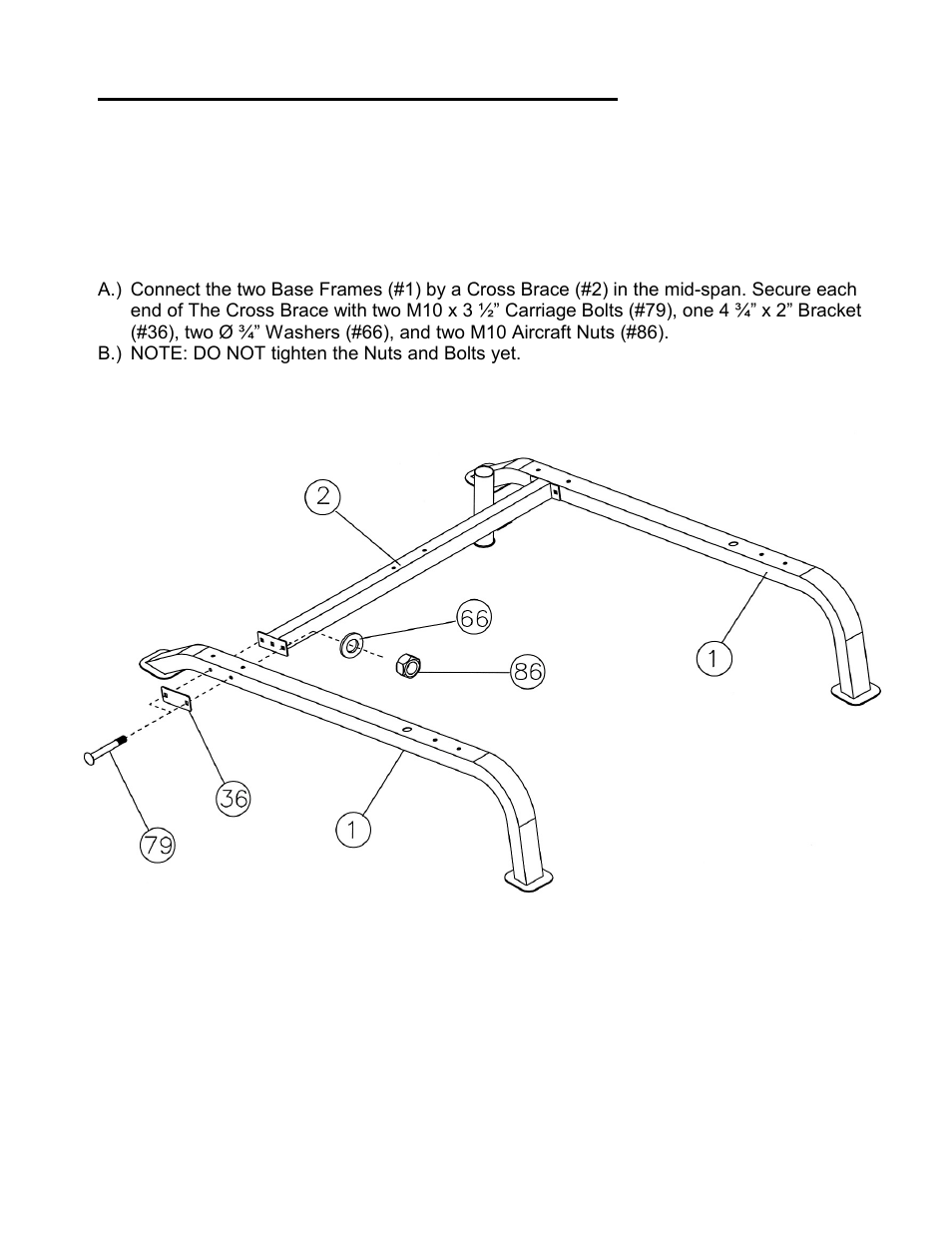 Smith machine assembly instruction, Diagram 1 | Impex MWB-4360 User Manual | Page 7 / 33