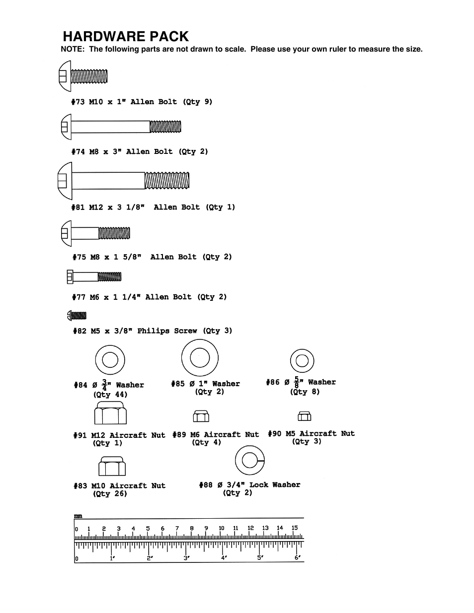 Hardware pack | Impex PM-3200 User Manual | Page 6 / 26