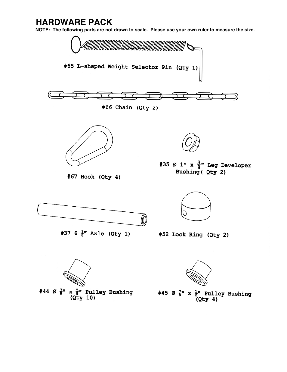 Hardware pack | Impex PM-3200 User Manual | Page 7 / 26