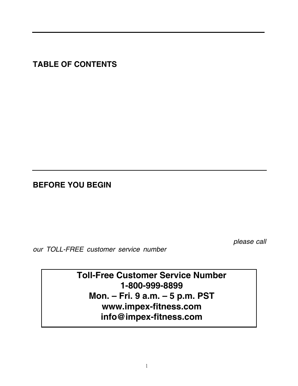 Before you begin, Important safety notices, Warning label placement | Important assembly information, Parts list……………………………………………………………………………………. 8, Ordering parts | Impex PM-4400 User Manual | Page 2 / 12