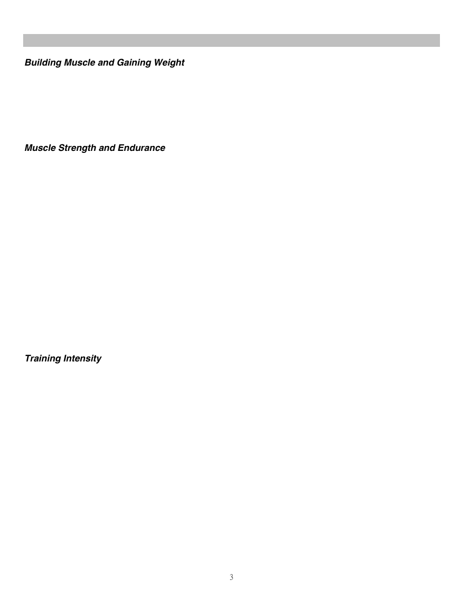 Exercise guidelines | Impex PM-4400 User Manual | Page 4 / 12