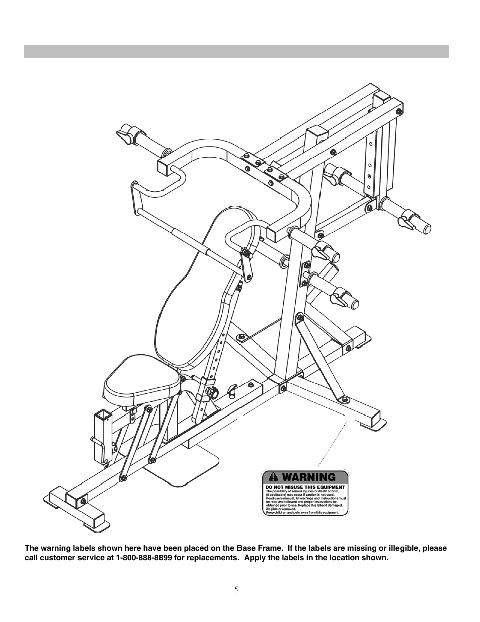 Warning label placement | Impex PM-4400 User Manual | Page 6 / 12