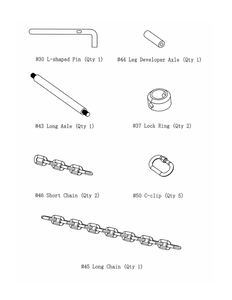 Hardware pack | Impex WM-1501 User Manual | Page 4 / 20