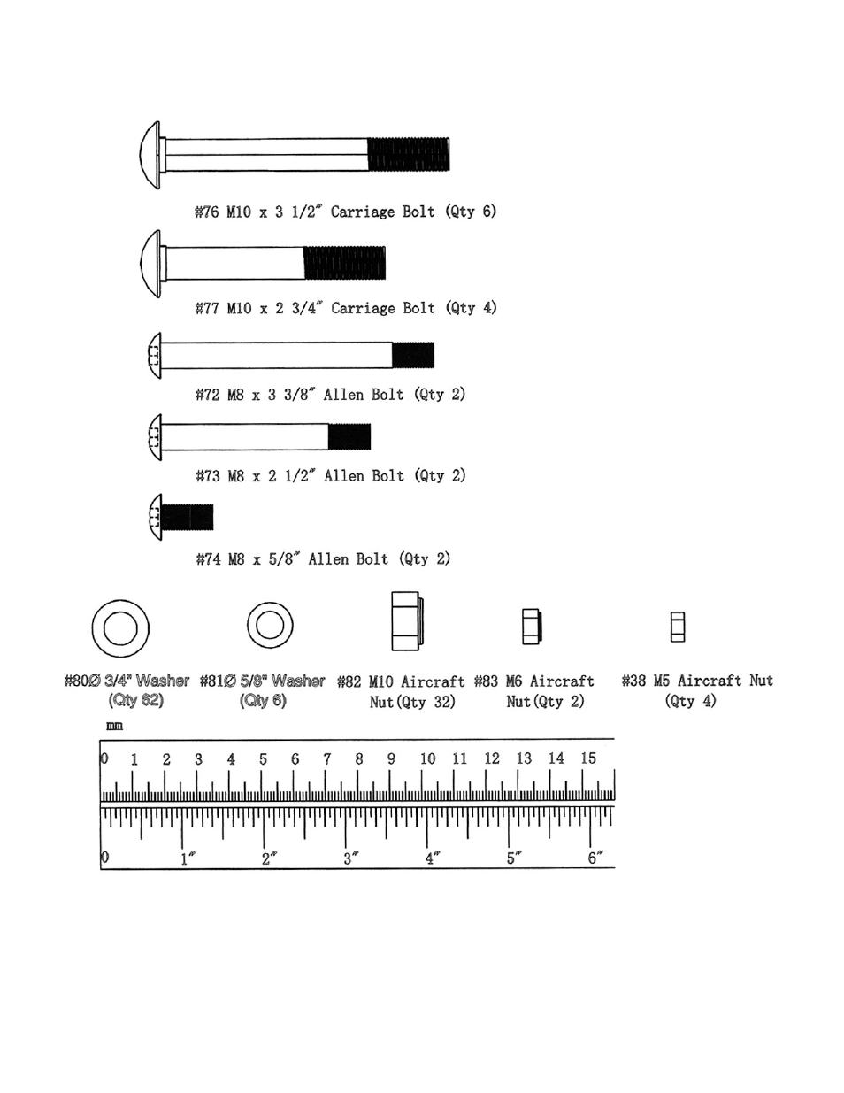 Hardware pack | Impex WM-1501 User Manual | Page 6 / 20