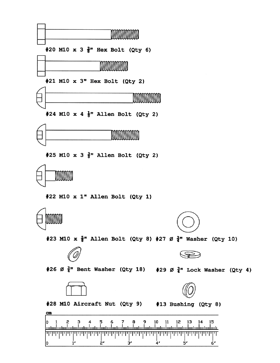 Hardware pack | Impex TT-320 User Manual | Page 6 / 15