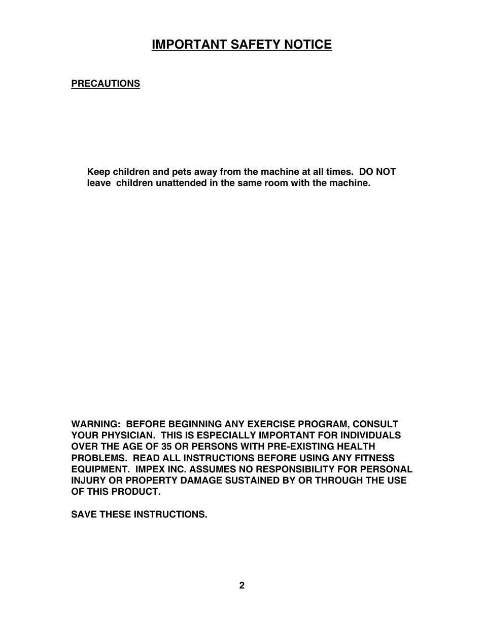 Important safety notice | Impex JD-3.1 User Manual | Page 3 / 8