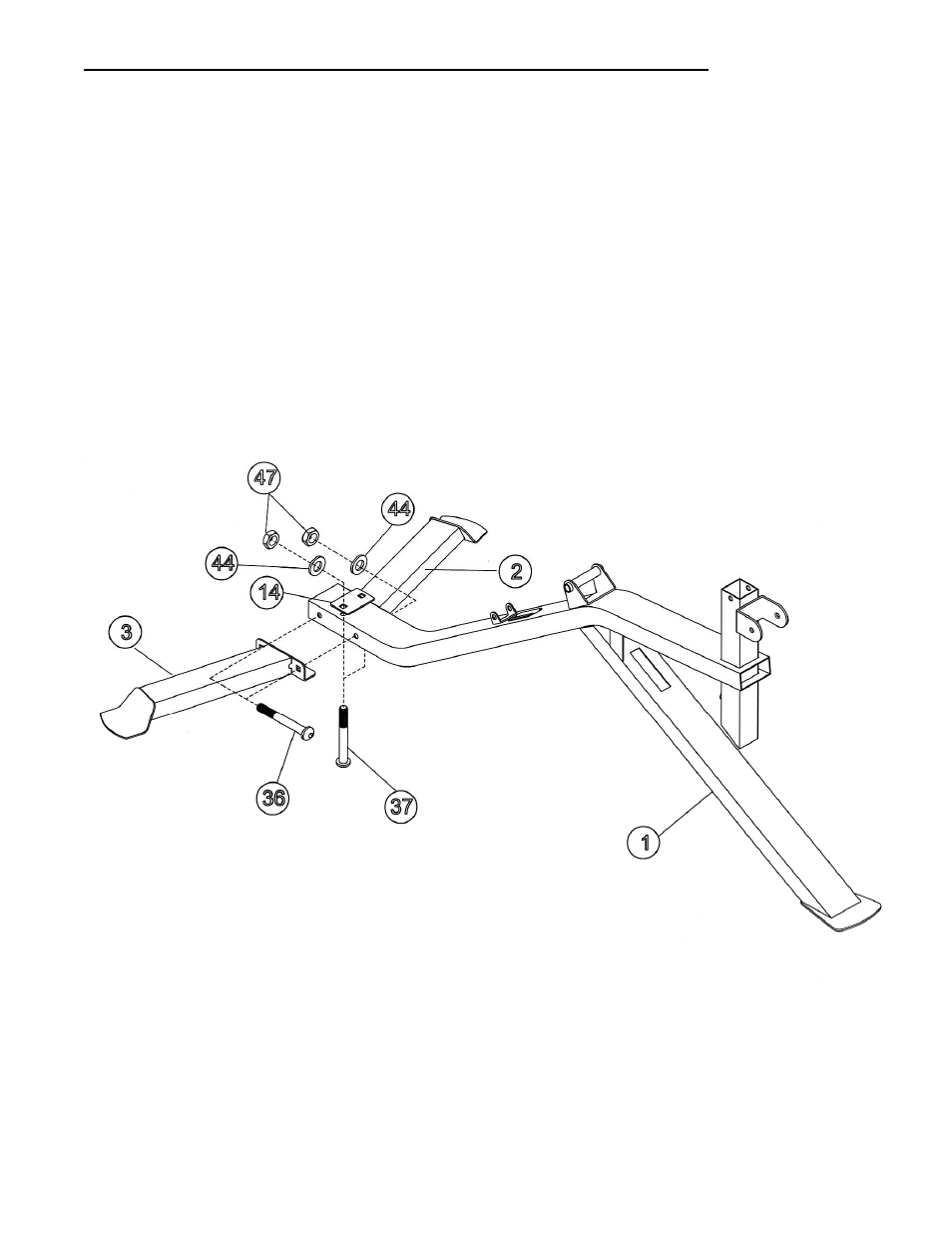 Multi-purpose bench assembly instruction, Diagram 1 | Impex SM-6200 User Manual | Page 23 / 29