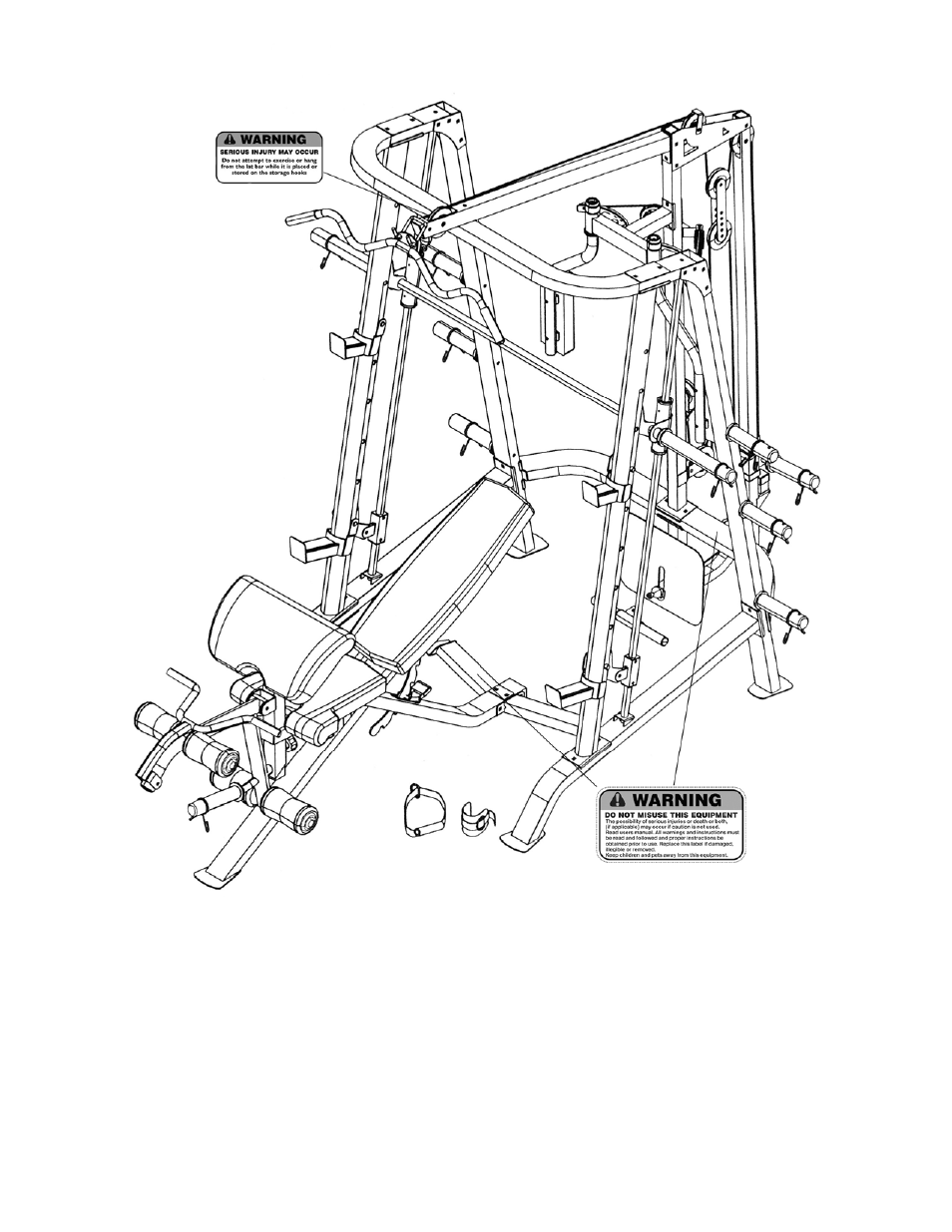 Smith machine hardware pack | Impex SM-6200 User Manual | Page 4 / 29