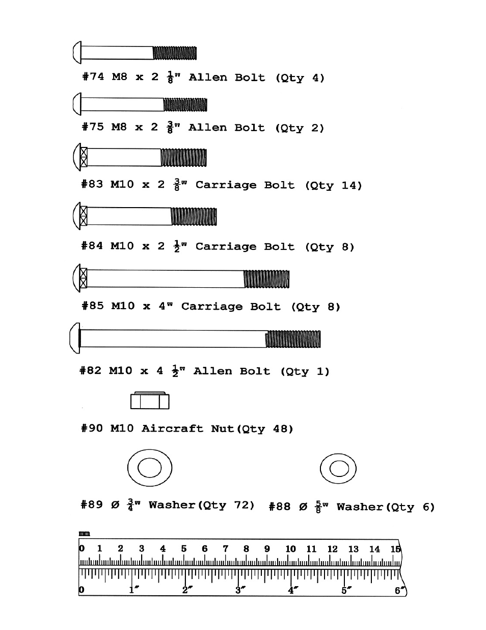 Smith machine hardware pack | Impex SM-6200 User Manual | Page 6 / 29