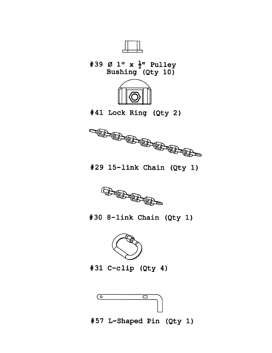 Hardware pack | Impex MWM-1100 User Manual | Page 7 / 23