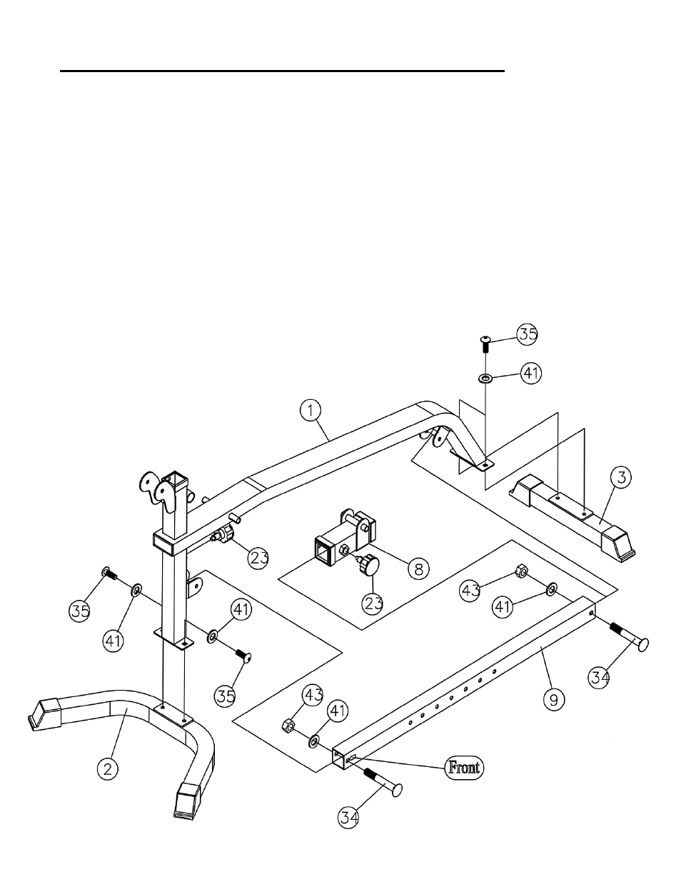 Multi-purpose bench assembly instruction, Diagram 1 | Impex PWR 8 User Manual | Page 18 / 25