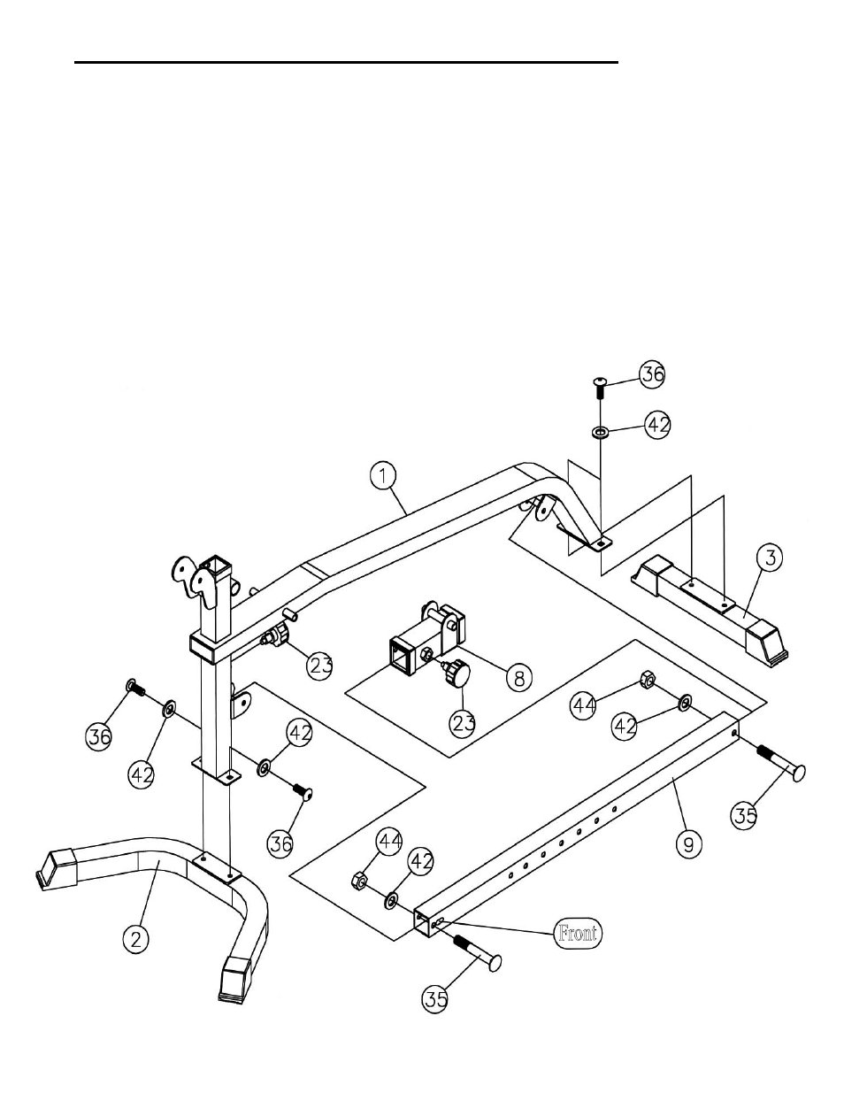 Multipurpose bench assembly instruction, Diagram 1 | Impex SM 4000 User Manual | Page 21 / 28