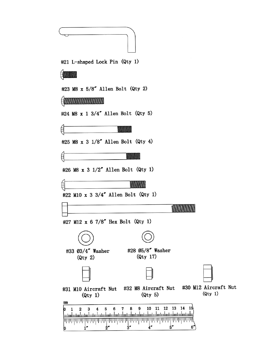 Hardware pack | Impex SB-240 User Manual | Page 5 / 11