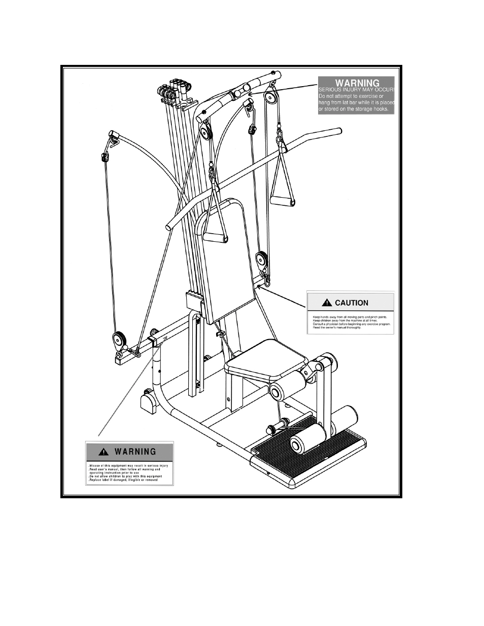 Warning labels placement | Impex TR-2 User Manual | Page 2 / 22