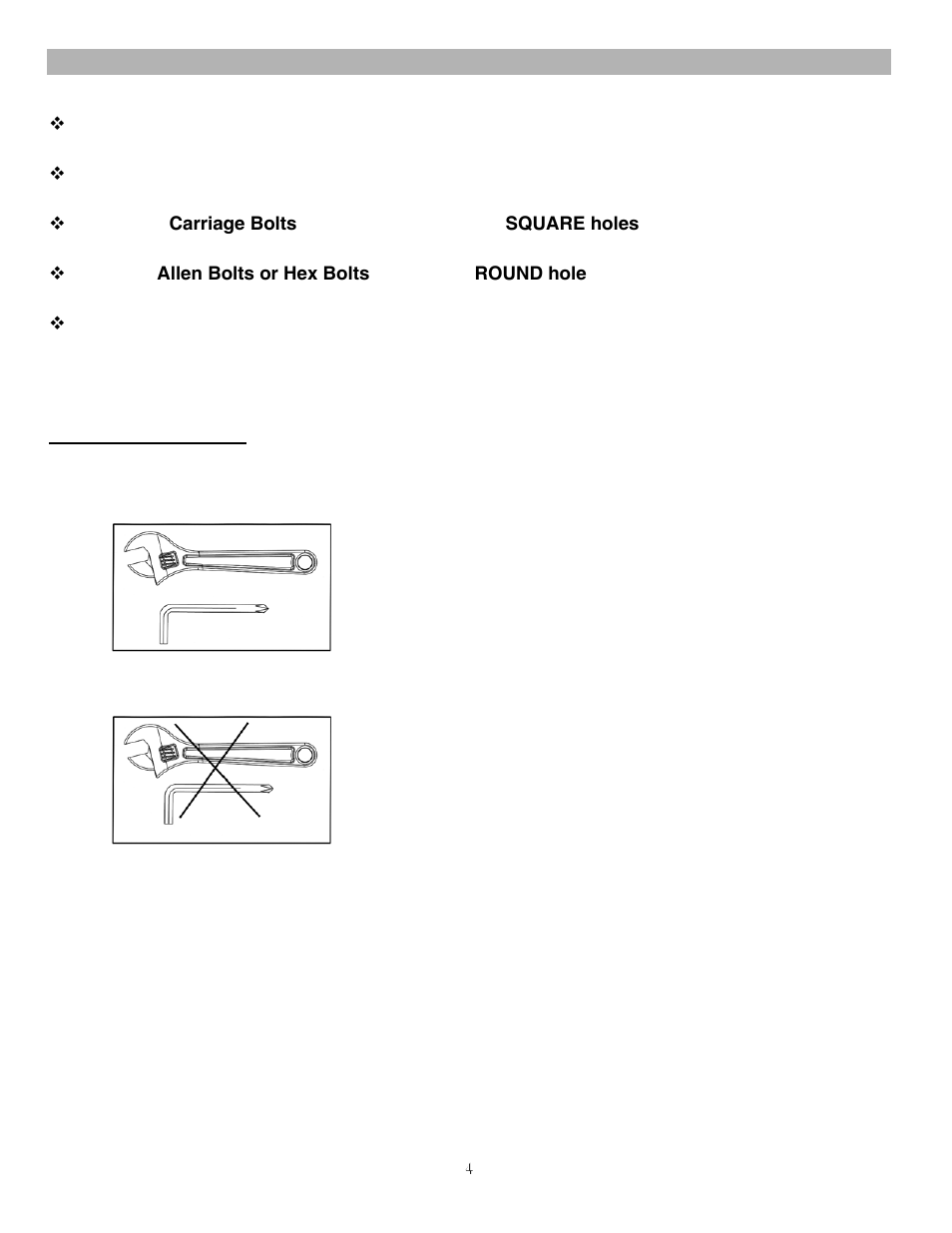 Important assembly information, Fasten nuts and bolts | Impex PM-50 User Manual | Page 5 / 8