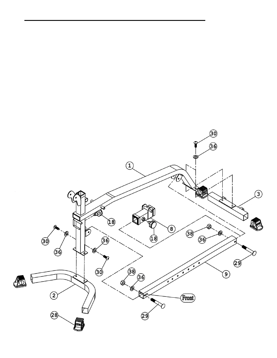 Multi-purpose bench assembly instruction, Diagram 1 | Impex MWB-9000 User Manual | Page 22 / 29
