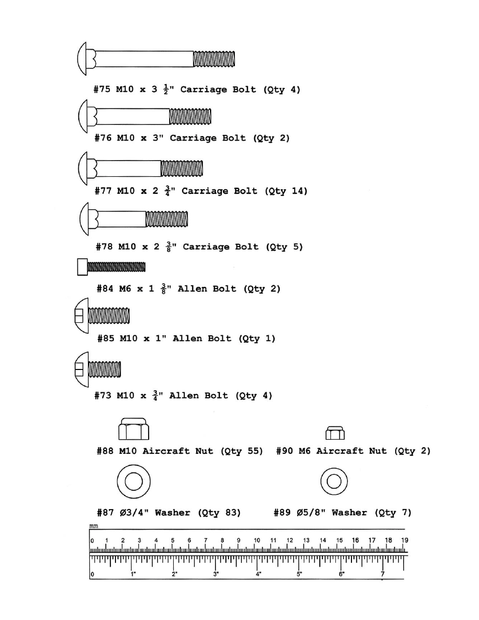 Smith machine hardeware pack | Impex MWB-9000 User Manual | Page 5 / 29