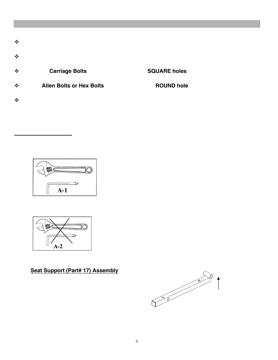 Important assembly information, Fasten nuts and bolts | Impex PM-4500 User Manual | Page 7 / 16