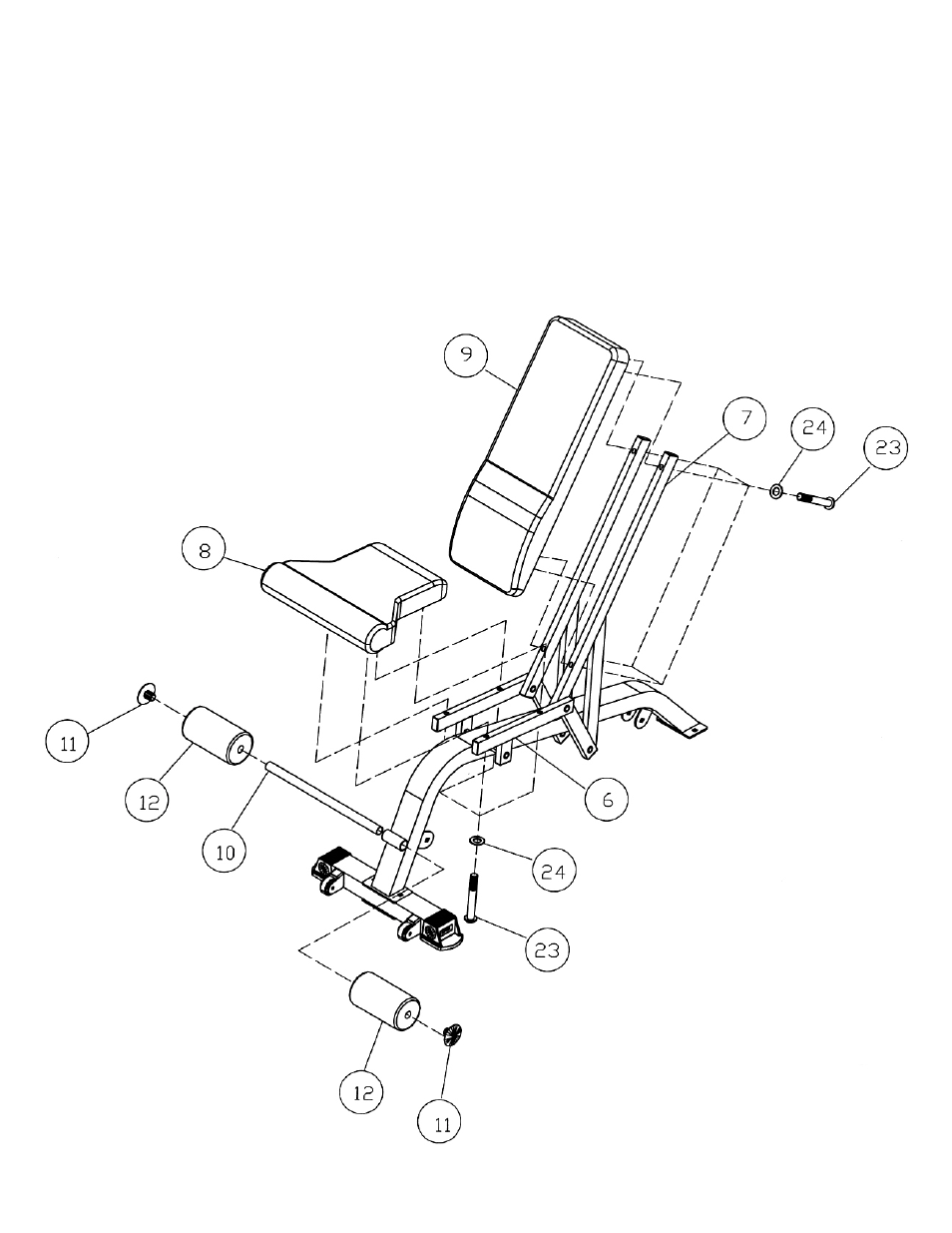 Diagram 4 | Impex MARCY MULTI PURPOSE BENCH MWB-682 User Manual | Page 9 / 12