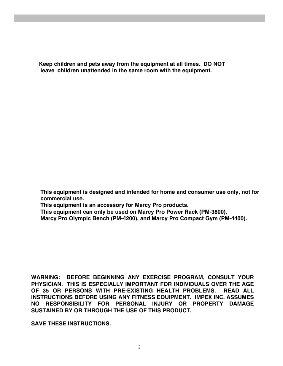 Important safety notice | Impex PM-30 User Manual | Page 3 / 7