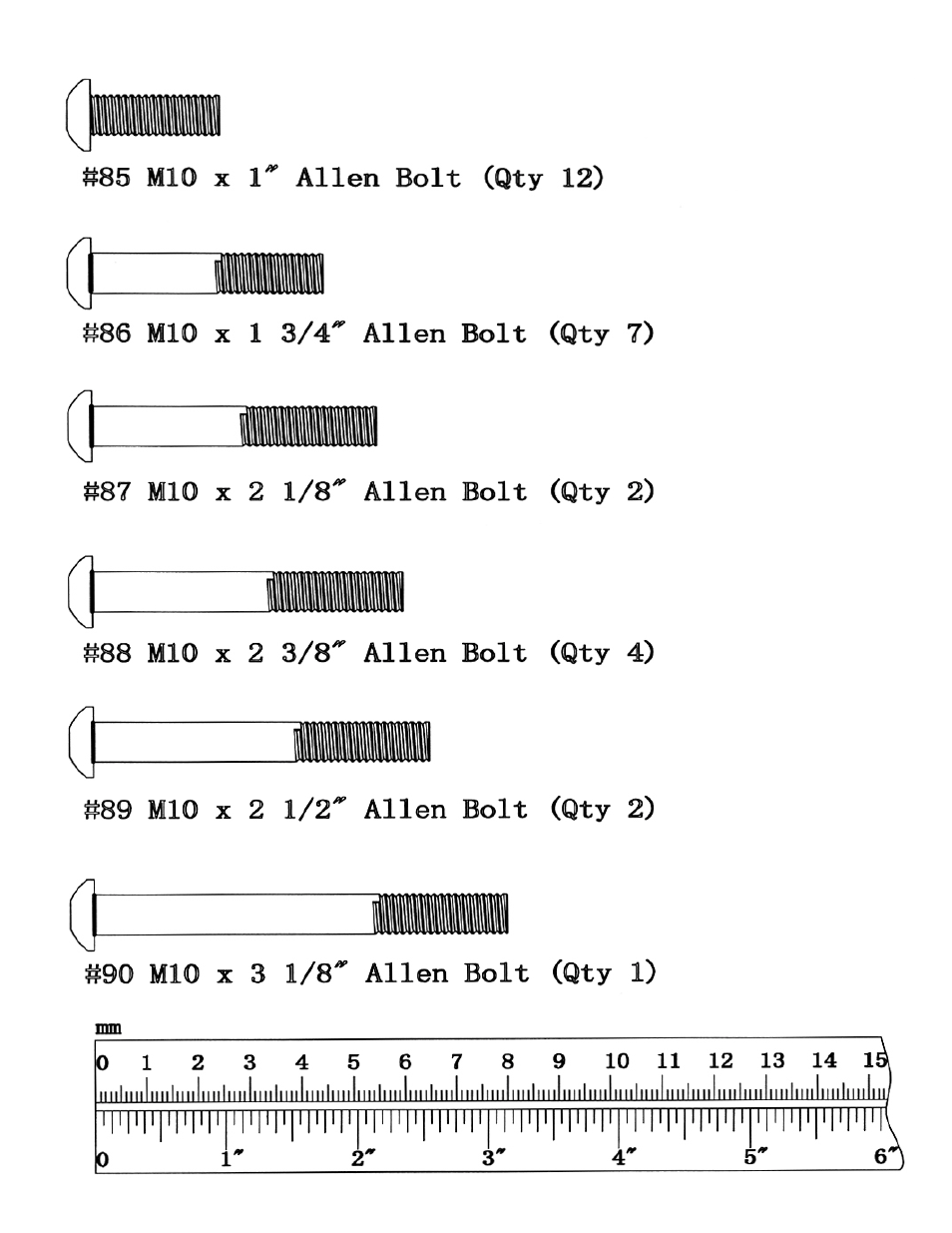 Hardeware pack | Impex MXM-5 User Manual | Page 6 / 27