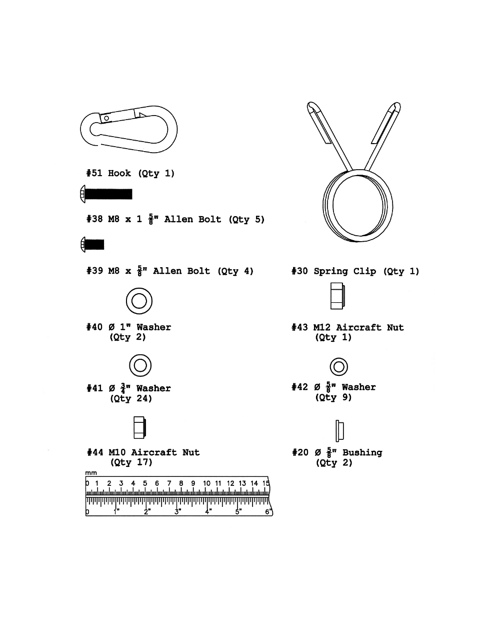 Hardware pack | Impex MCB-849 User Manual | Page 6 / 15