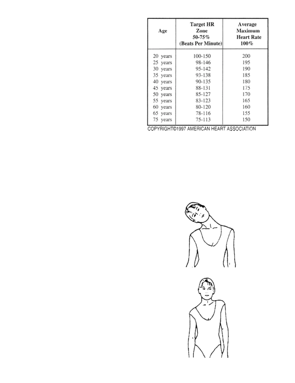 Exercising in your target zone, Head rolls, Shoulder lifts | Warming cool down | Impex WMGG-20 User Manual | Page 11 / 14