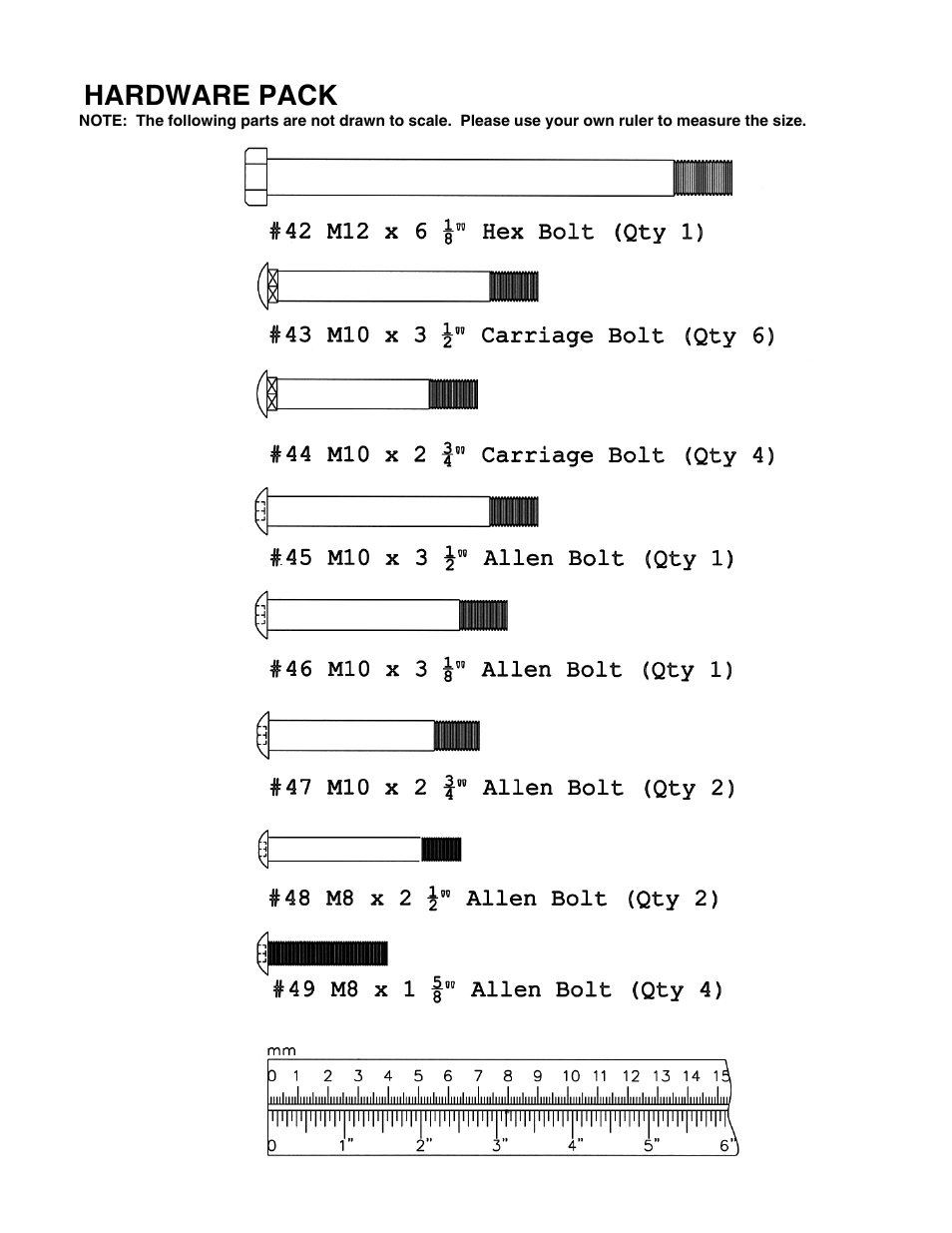 Hardware pack | Impex MD-844 User Manual | Page 5 / 15