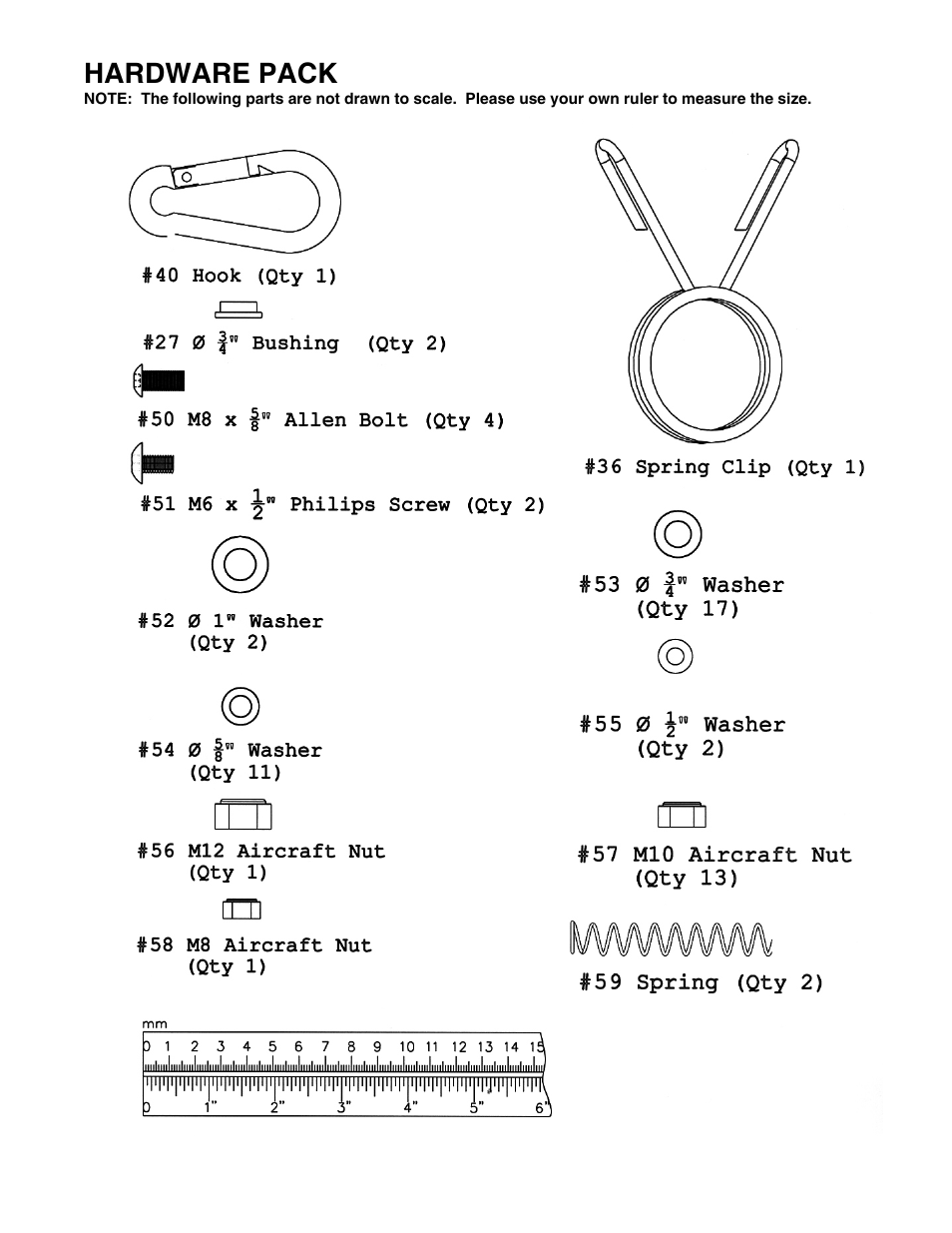 Hardware pack | Impex MD-844 User Manual | Page 6 / 15