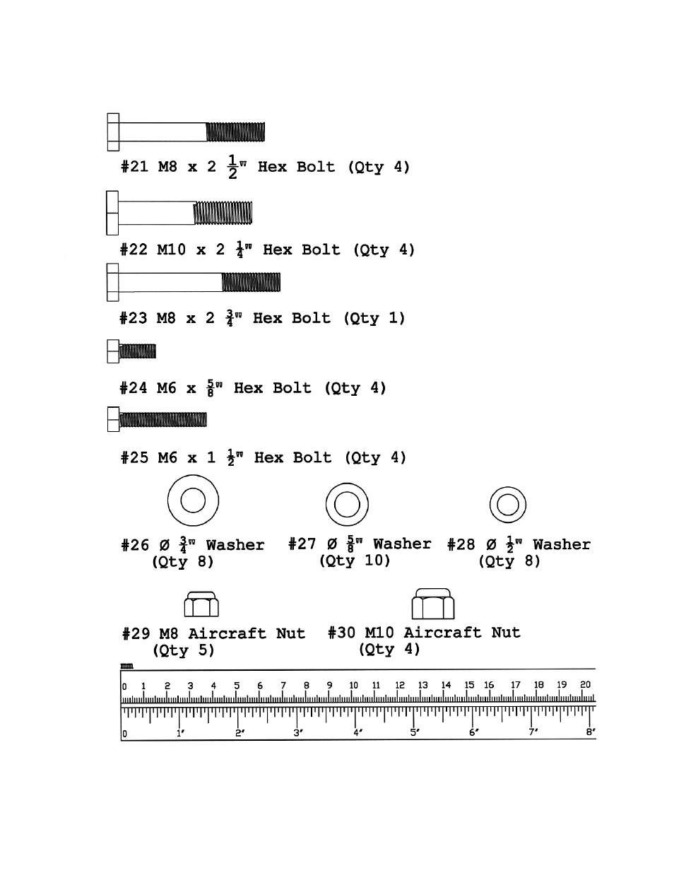 Hardware pack | Impex CB-181 User Manual | Page 5 / 12