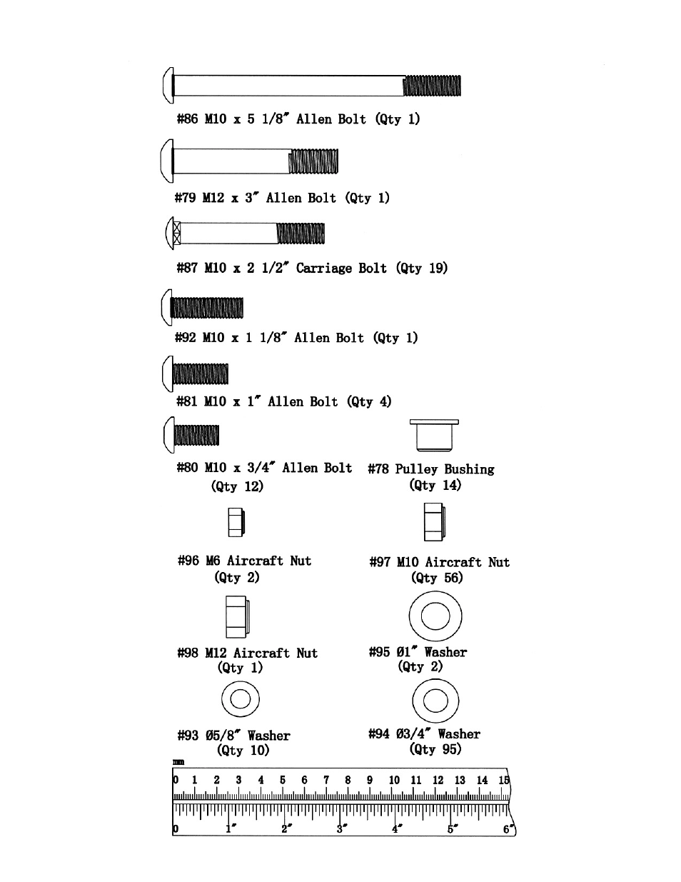 Hardware pack | Impex EVE-1500 User Manual | Page 5 / 31