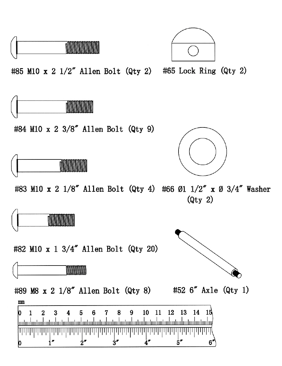Hardware pack | Impex EVE-1500 User Manual | Page 6 / 31