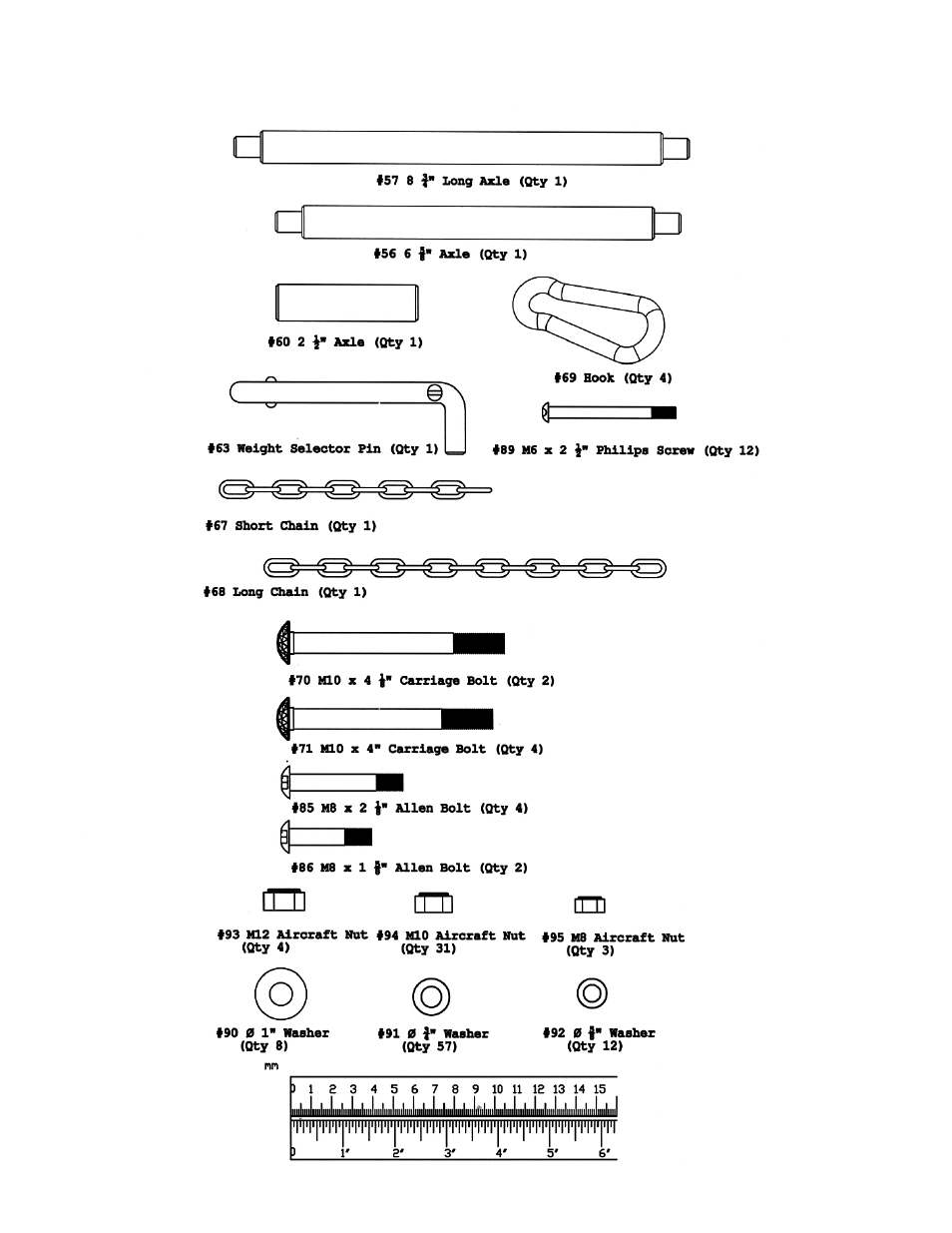 Hardware pack | Impex MWM-7300 User Manual | Page 6 / 26