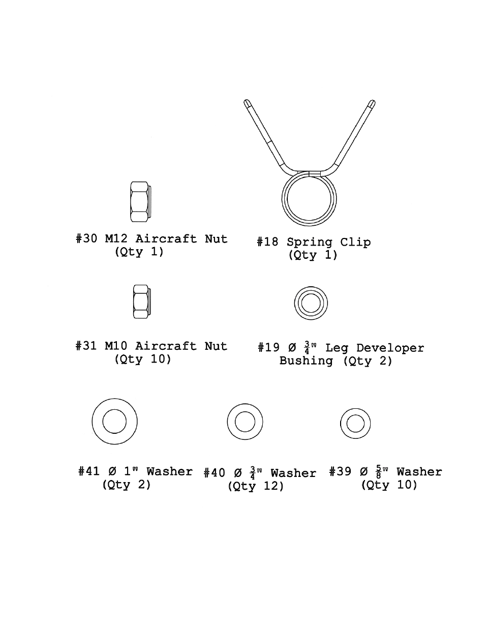 Hardware pack | Impex MD-843 User Manual | Page 6 / 14