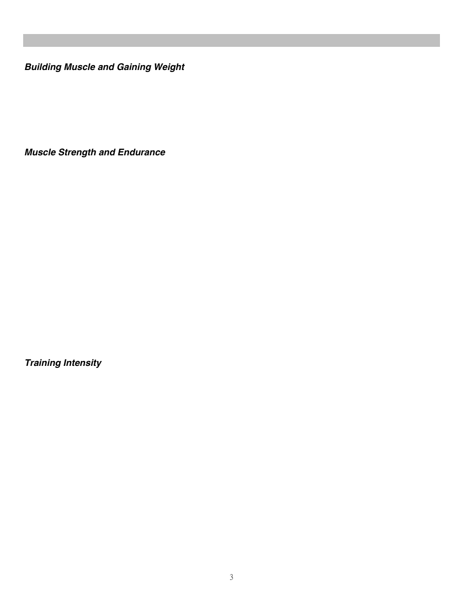 Execise guidelines | Impex ADI-416 User Manual | Page 4 / 10