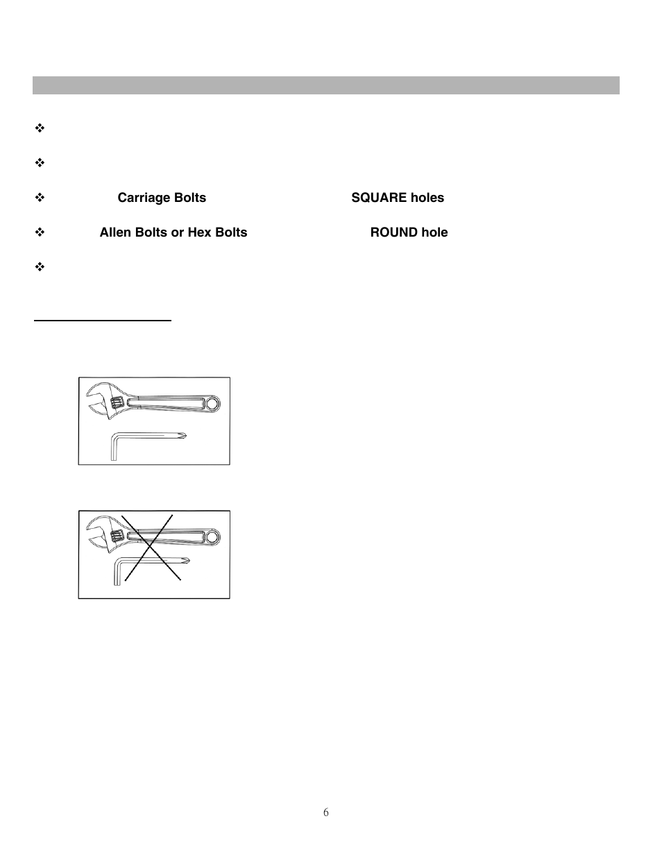 Important assembly information, Fasten nuts and bolts | Impex ADI-416 User Manual | Page 7 / 10