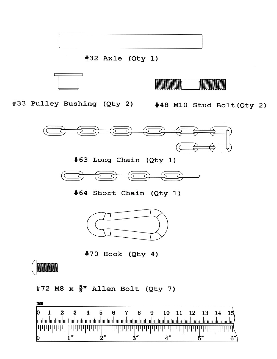 Hardware pack | Impex MWM-1509 User Manual | Page 5 / 22