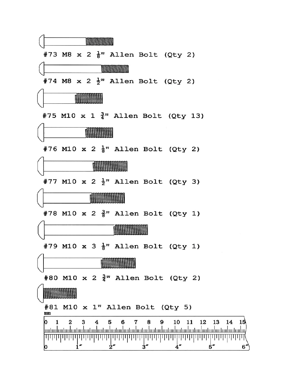 Hardware pack | Impex MWM-1509 User Manual | Page 6 / 22