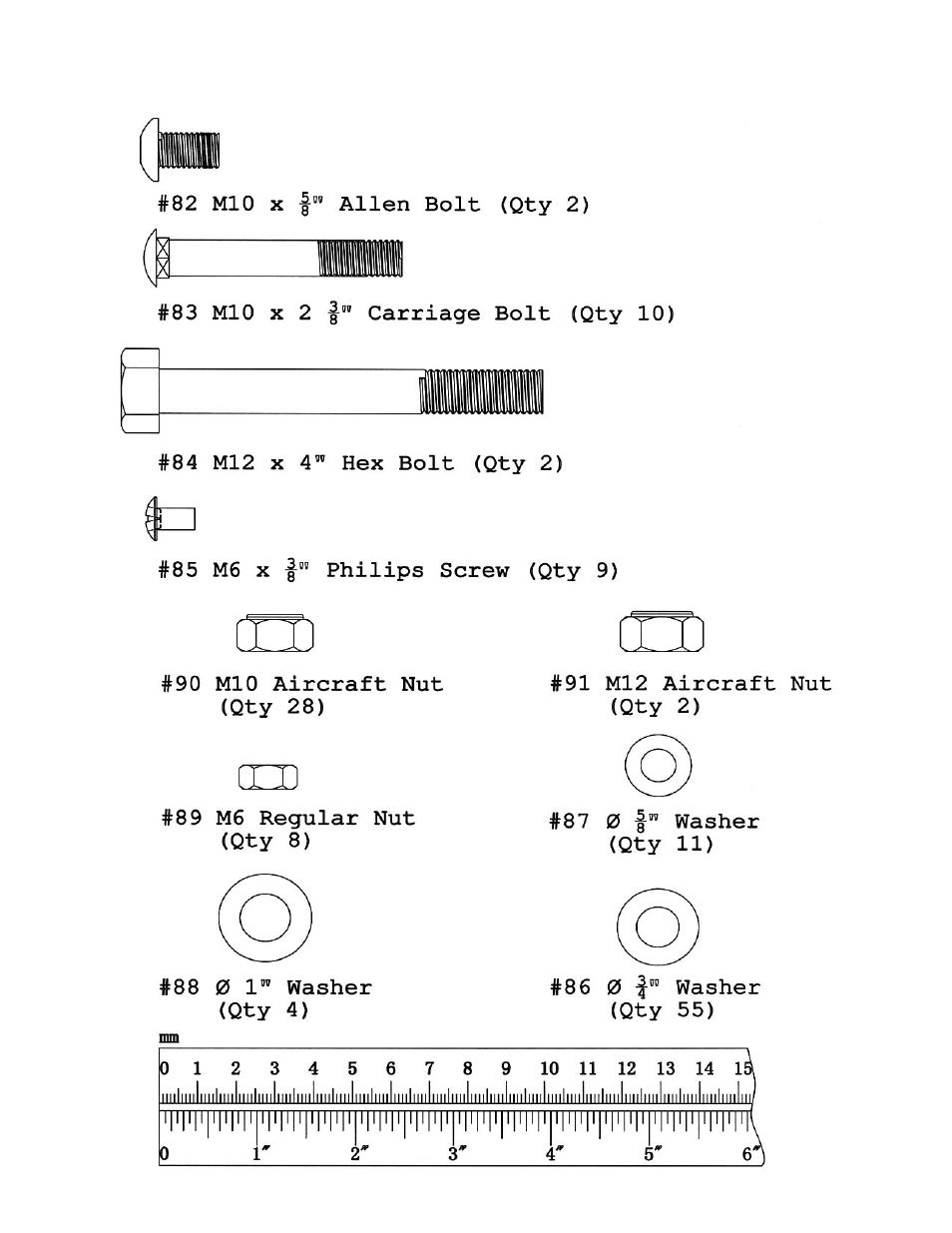 Hardware pack | Impex MWM-1509 User Manual | Page 7 / 22