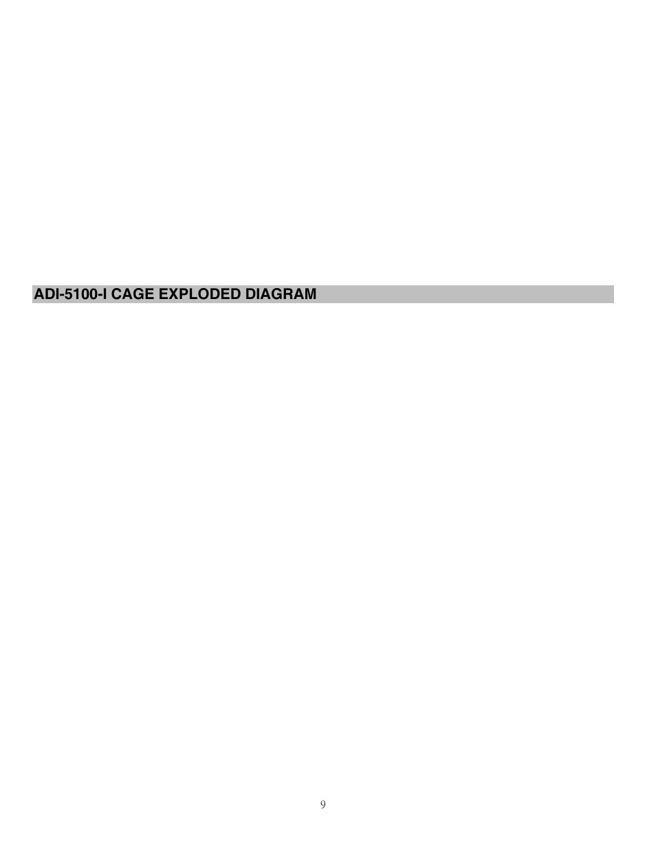 Adi-5100-i cage exploded diagram | Impex ADI-5100-I User Manual | Page 10 / 15