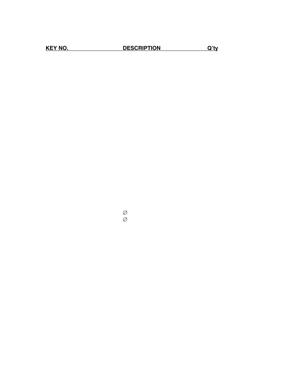 Parts list, Key no. description q’ty, 16 arm curl pad 1 | Impex MWB 214 User Manual | Page 11 / 12