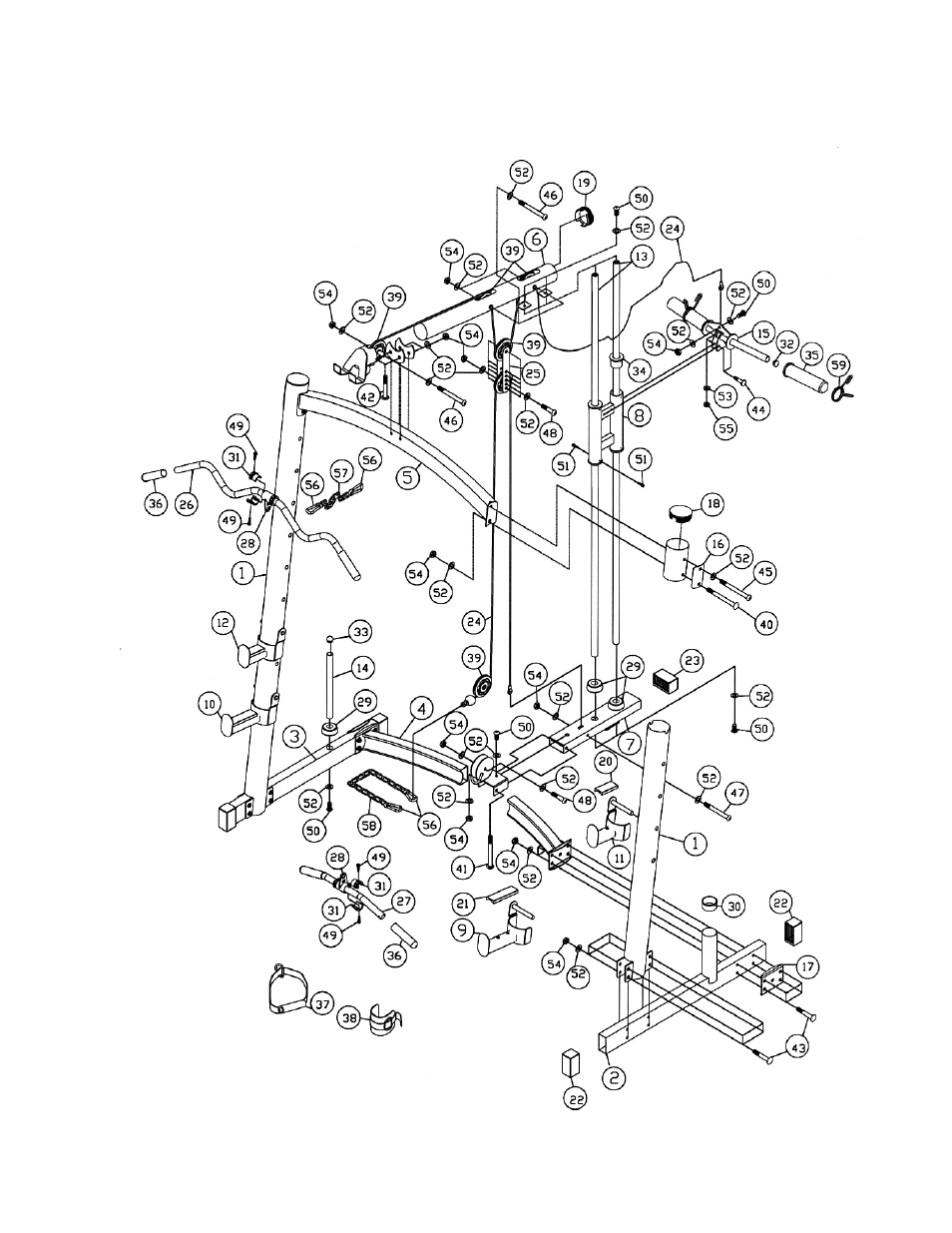 Cage exploded diagram | Impex MD-8850 User Manual | Page 15 / 26