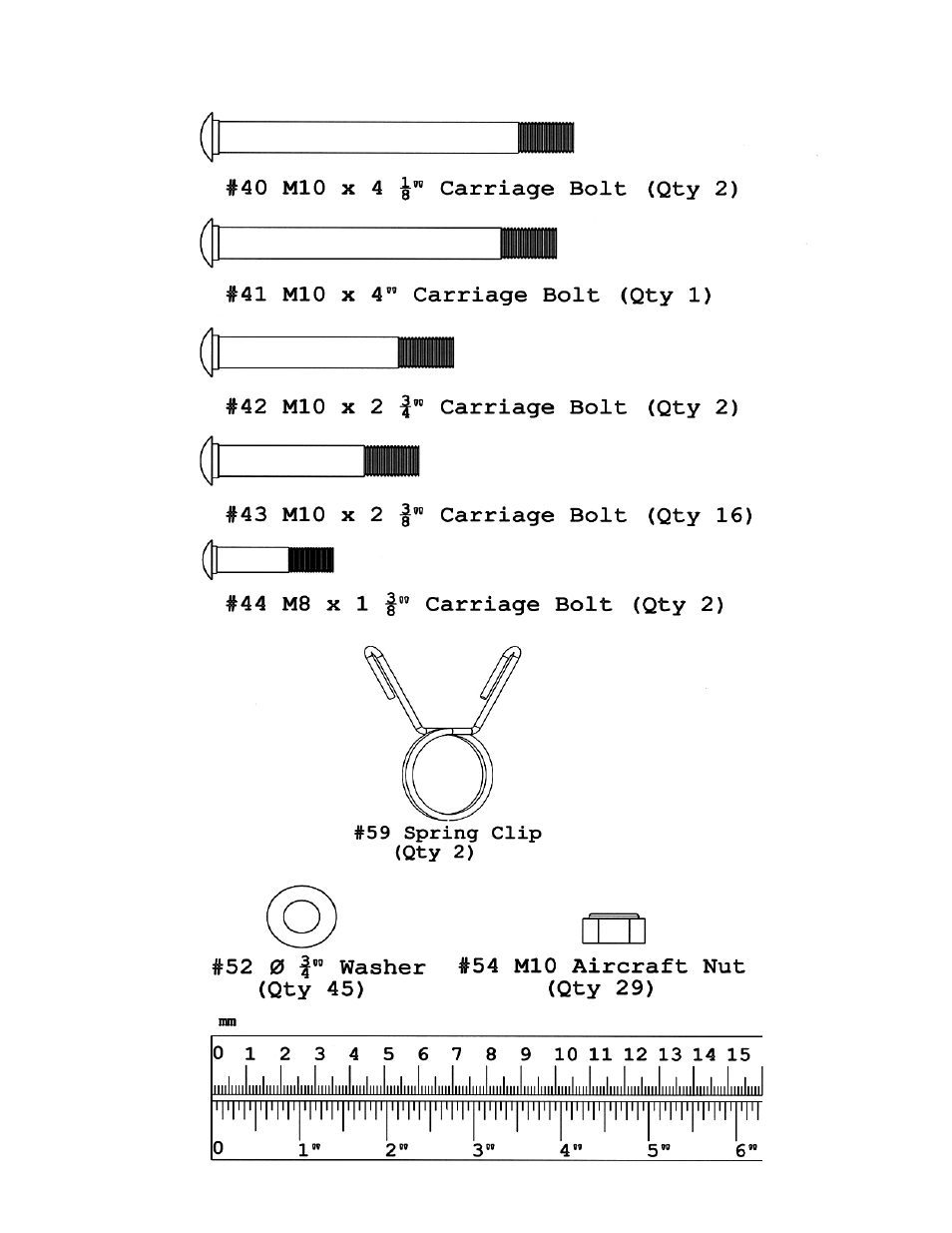 Cage hardware pack | Impex MD-8850 User Manual | Page 5 / 26