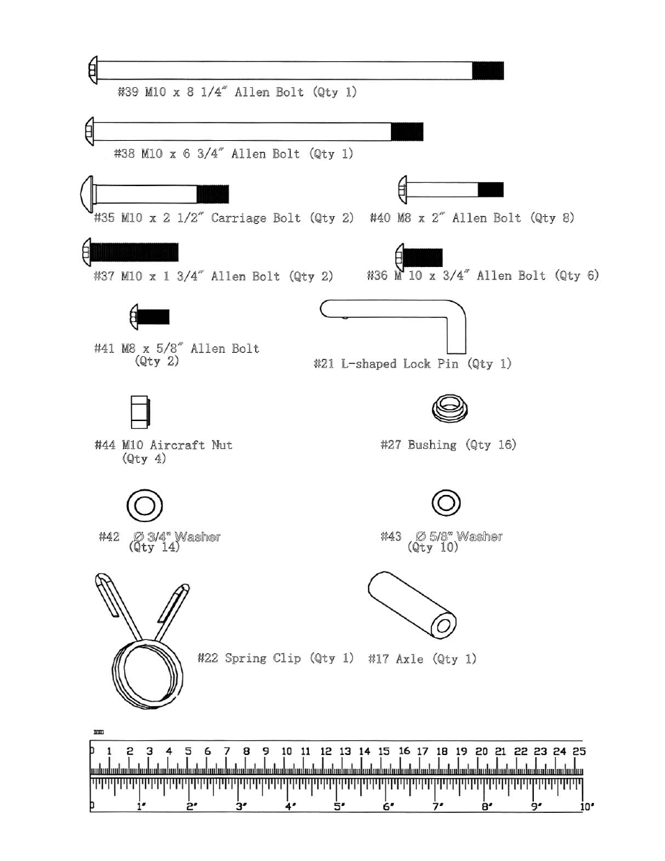 Multipurpose bench hardware pack | Impex TSA 5000 User Manual | Page 21 / 29